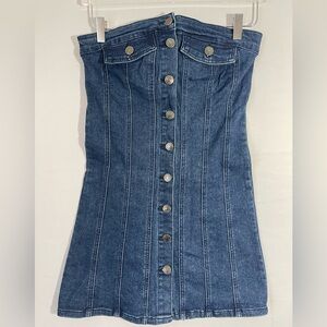 Denim Corset Y2K Dress Tunic‎ Top S